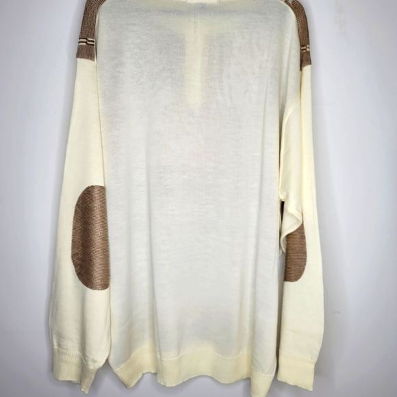 Cream And Brown Sweater - Picture 3 of 5